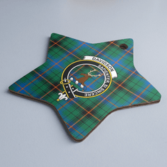 Clan Davidson Ancient Tartan Crest Star Ceramic Ornament GR83 Davidson Ancient Tartan Tartan Christmas