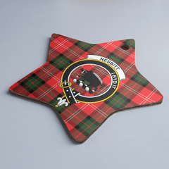 Clan Nesbitt Modern Tartan Crest Star Ceramic Ornament IH13 Nesbitt Modern Tartan Tartan Christmas