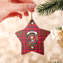 Clan Murray of Tulloch Modern Tartan Crest Star Ceramic Ornament RJ23 Murray of Tulloch Modern Tartan Tartan Christmas