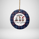 Clan Jewish Tartan Tartan Tartan Crest Gnome Round Ceramic Ornament KT14 Jewish Tartan Tartan Tartan Christmas