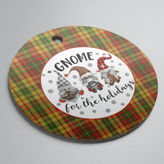 Clan Strathearn Modern Tartan Tartan Crest Gnome Round Ceramic Ornament AJ99 Strathearn Modern Tartan Tartan Christmas
