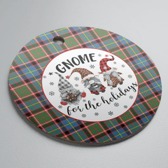 Clan Stirling (of Cadder-Present Chief) Tartan Tartan Crest Gnome Round Ceramic Ornament EG56 Stirling (of Cadder-Present Chief) Tartan Tartan Christmas