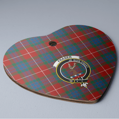 Clan Fraser Ancient Tartan Crest Heart Ceramic Ornament TT81 Fraser Ancient Tartan Tartan Christmas