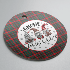Clan Cumming Hunting Modern Tartan Tartan Crest Gnome Round Ceramic Ornament BP36 Cumming Hunting Modern Tartan Tartan Christmas