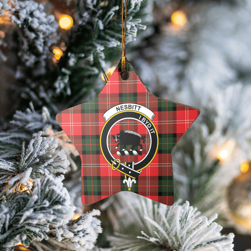 Clan Nesbitt Modern Tartan Crest Star Ceramic Ornament IH13 Nesbitt Modern Tartan Tartan Christmas