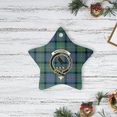 Clan MacDonnell of Glengarry Ancient Tartan Crest Star Ceramic Ornament BT68 MacDonnell of Glengarry Ancient Tartan Tartan Christmas