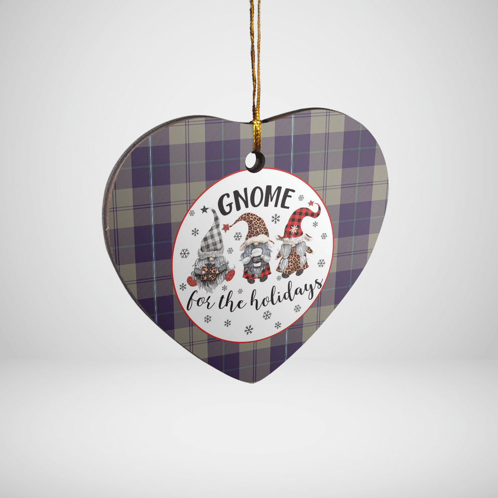 Clan Cunningham Dress Blue Dancers Tartan Tartan Crest Gnome Heart Ceramic Ornament JZ95 Cunningham Dress Blue Dancers Tartan Tartan Christmas
