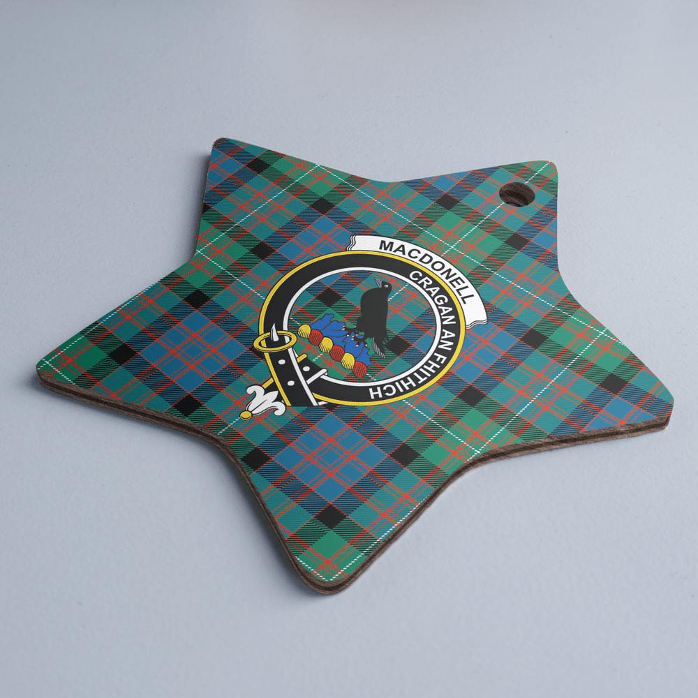 Clan MacDonnell of Glengarry Ancient Tartan Crest Star Ceramic Ornament BT68 MacDonnell of Glengarry Ancient Tartan Tartan Christmas