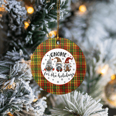 Clan Strathearn Modern Tartan Tartan Crest Gnome Round Ceramic Ornament AJ99 Strathearn Modern Tartan Tartan Christmas
