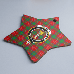 Clan Chisholm Tartan Crest Star Ceramic Ornament DK52 Chisholm Tartan Tartan Christmas