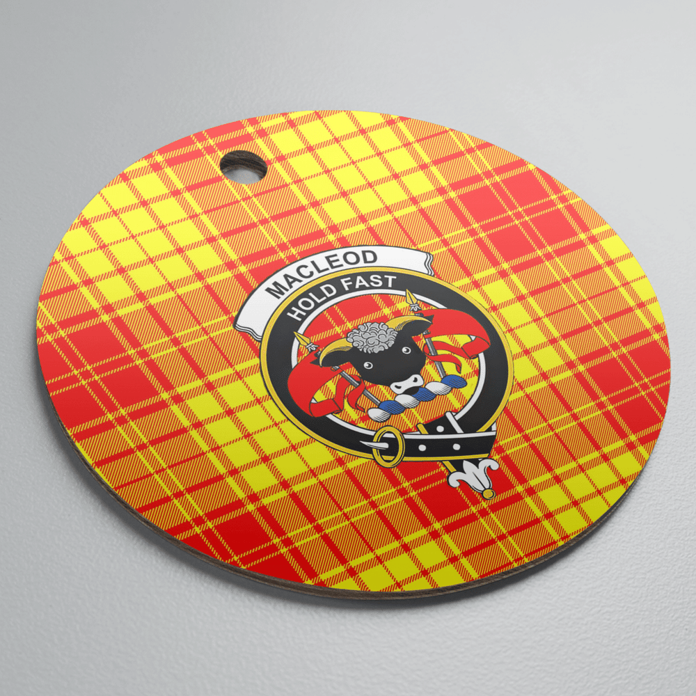 Clan MacMillan Tartan Crest Round Ceramic Ornament FB72 MacMillan Tartan Tartan Christmas