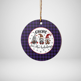 Clan Horsburgh Tartan Tartan Crest Gnome Round Ceramic Ornament HY48 Horsburgh Tartan Tartan Christmas