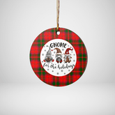 Clan Crief District Tartan Tartan Crest Gnome Round Ceramic Ornament US57 Crief District Tartan Tartan Christmas