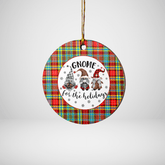 Clan Ogilvie Tartan Tartan Crest Gnome Round Ceramic Ornament JI93 Ogilvie Tartan Tartan Christmas