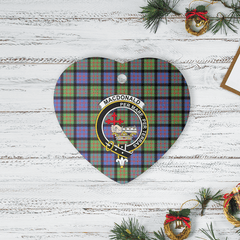 Clan MacDonald Ancient Tartan Crest Heart Ceramic Ornament LH98 MacDonald Ancient Tartan Tartan Christmas