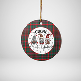 Clan Cumming Hunting Modern Tartan Tartan Crest Gnome Round Ceramic Ornament BP36 Cumming Hunting Modern Tartan Tartan Christmas