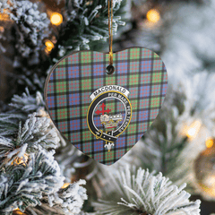 Clan MacDonald Ancient Tartan Crest Heart Ceramic Ornament LH98 MacDonald Ancient Tartan Tartan Christmas