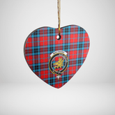 Clan MacTavish Modern Tartan Crest Heart Ceramic Ornament TC68 MacTavish Modern Tartan Tartan Christmas