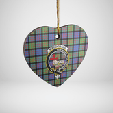 Clan MacDonald Ancient Tartan Crest Heart Ceramic Ornament LH98 MacDonald Ancient Tartan Tartan Christmas