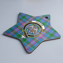 Clan Ralston Tartan Crest Star Ceramic Ornament WH29 Ralston Tartan Tartan Christmas