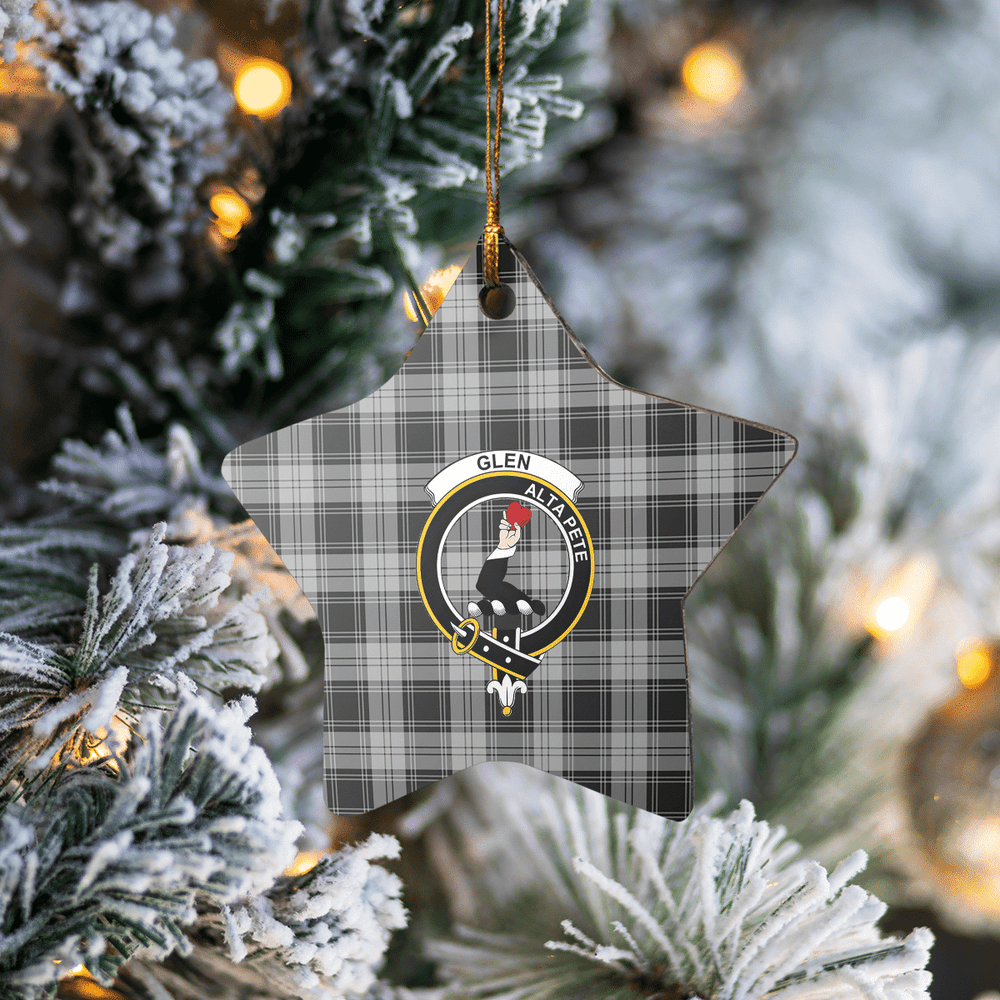 Clan Glen Tartan Crest Star Ceramic Ornament IC57 Glen Tartan Tartan Christmas
