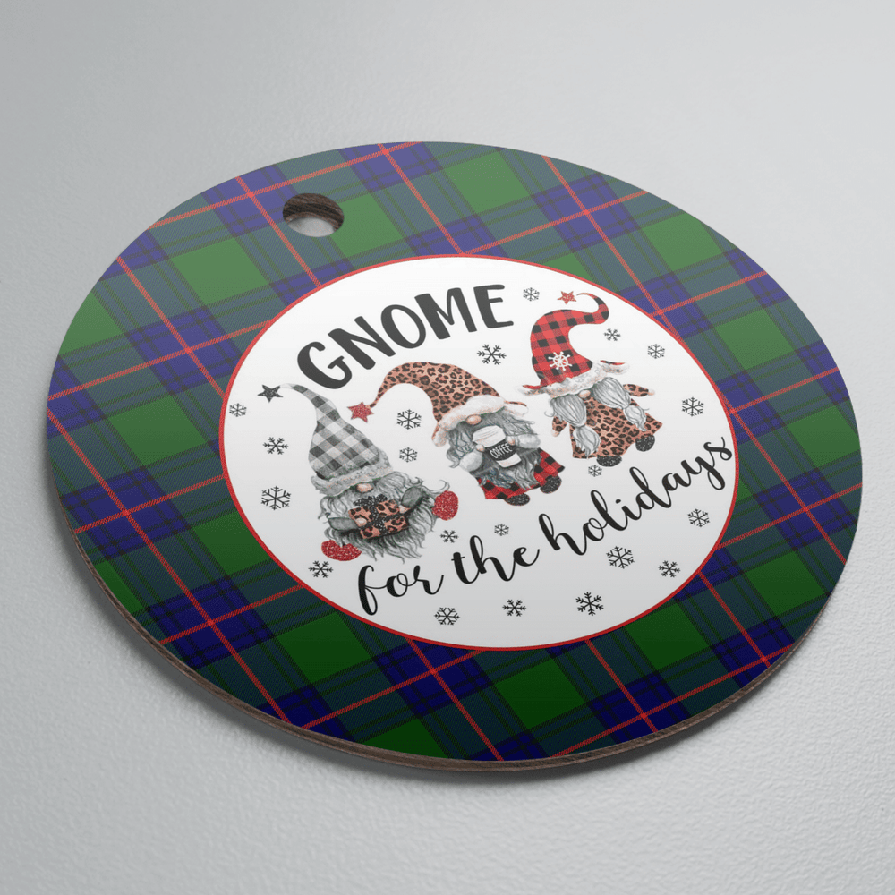 Clan Shaw Modern Tartan Tartan Crest Gnome Round Ceramic Ornament OK78 Shaw Modern Tartan Tartan Christmas