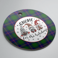 Clan Shaw Modern Tartan Tartan Crest Gnome Round Ceramic Ornament OK78 Shaw Modern Tartan Tartan Christmas