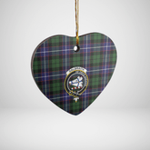 Clan Galbraith Modern Tartan Crest Heart Ceramic Ornament IR50 Galbraith Modern Tartan Tartan Christmas