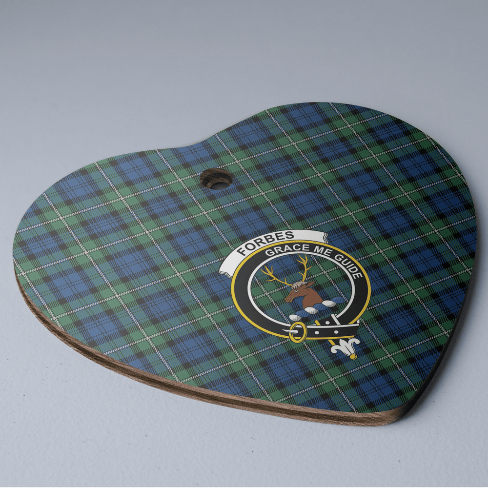 Clan Forbes Ancient Tartan Crest Heart Ceramic Ornament KG94 Forbes Ancient Tartan Tartan Christmas