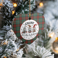 Clan MacDiarmid Modern Tartan Tartan Crest Gnome Heart Ceramic Ornament GU94 MacDiarmid Modern Tartan Tartan Christmas