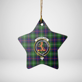 Clan Sutherland Modern Tartan Crest Star Ceramic Ornament NC73 Sutherland Modern Tartan Tartan Christmas