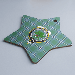 Clan Irvine Tartan Crest Star Ceramic Ornament ME74 Irvine Tartan Tartan Christmas