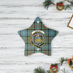 Clan Paisley District Tartan Crest Star Ceramic Ornament DN21 Paisley District Tartan Tartan Christmas