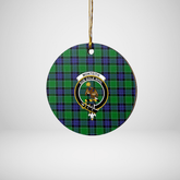 Clan Monteith Tartan Crest Round Ceramic Ornament FB53 Monteith Tartan Tartan Christmas