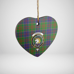 Clan Stewart of Appin Hunting Modern Tartan Crest Heart Ceramic Ornament GN60 Stewart of Appin Hunting Modern Tartan Tartan Christmas
