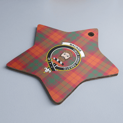 Clan MacNab Ancient Tartan Crest Star Ceramic Ornament VG34 MacNab Ancient Tartan Tartan Christmas