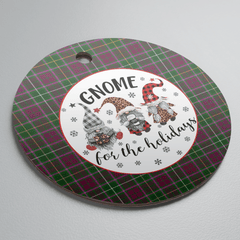 Clan Crosbie Tartan Tartan Crest Gnome Round Ceramic Ornament FX18 Crosbie Tartan Tartan Christmas