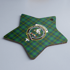 Clan Cranstoun Tartan Crest Star Ceramic Ornament PN95 Cranstoun Tartan Tartan Christmas