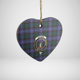 Clan Guthrie Modern Tartan Crest Heart Ceramic Ornament ZS34 Guthrie Modern Tartan Tartan Christmas