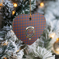 Clan Fraser of Lovat Tartan Crest Heart Ceramic Ornament WD50 Fraser of Lovat Tartan Tartan Christmas