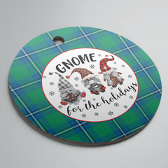 Clan Irvine Ancient Tartan Tartan Crest Gnome Round Ceramic Ornament AD94 Irvine Ancient Tartan Tartan Christmas