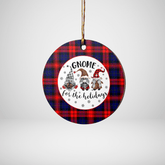 Clan MacLachlan Modern Tartan Tartan Crest Gnome Round Ceramic Ornament NI97 MacLachlan Modern Tartan Tartan Christmas