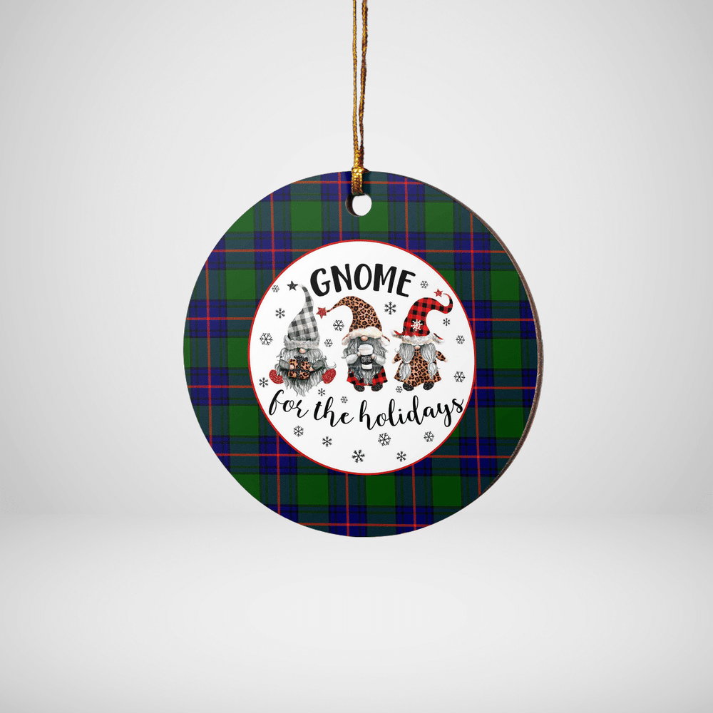 Clan Shaw Modern Tartan Tartan Crest Gnome Round Ceramic Ornament OK78 Shaw Modern Tartan Tartan Christmas