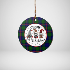 Clan Shaw Modern Tartan Tartan Crest Gnome Round Ceramic Ornament OK78 Shaw Modern Tartan Tartan Christmas