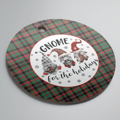 Clan Cumming Hunting Ancient Tartan Tartan Crest Gnome Round Ceramic Ornament NR61 Cumming Hunting Ancient Tartan Tartan Christmas