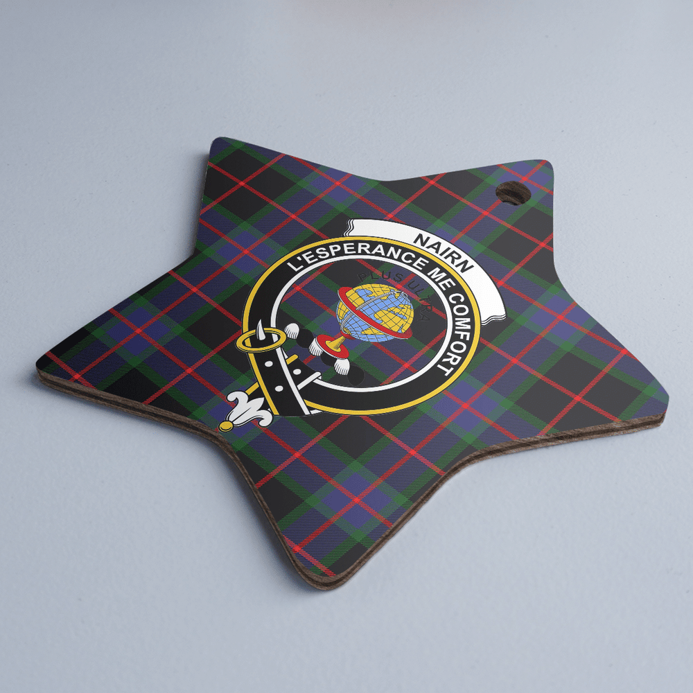 Clan Nairn Tartan Crest Star Ceramic Ornament EM98 Nairn Tartan Tartan Christmas
