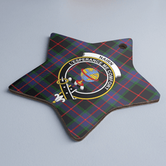 Clan Nairn Tartan Crest Star Ceramic Ornament EM98 Nairn Tartan Tartan Christmas