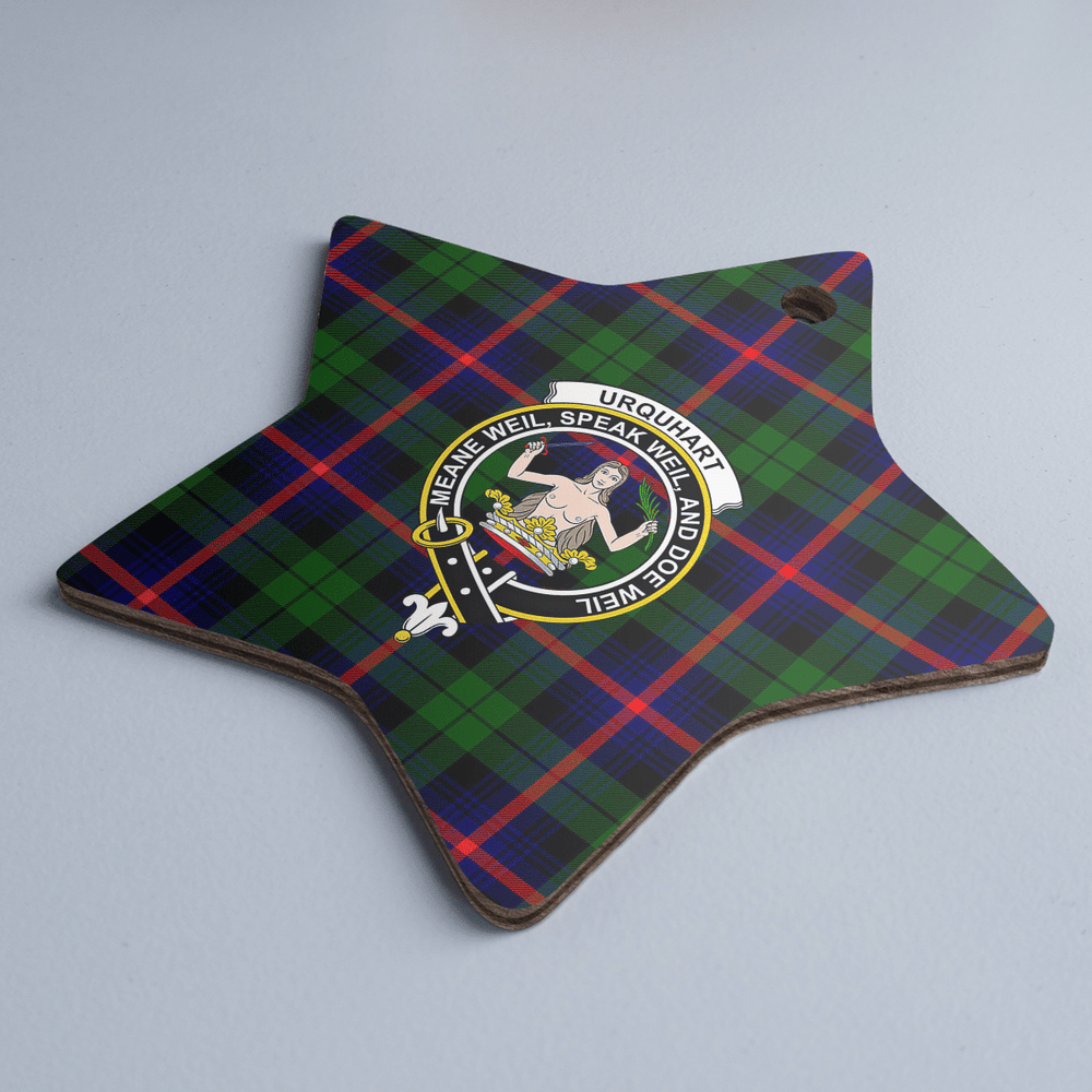 Clan Urquhart Modern Tartan Crest Star Ceramic Ornament YG35 Urquhart Modern Tartan Tartan Christmas