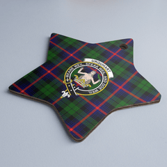 Clan Urquhart Modern Tartan Crest Star Ceramic Ornament YG35 Urquhart Modern Tartan Tartan Christmas