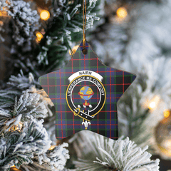 Clan Nairn Tartan Crest Star Ceramic Ornament EM98 Nairn Tartan Tartan Christmas